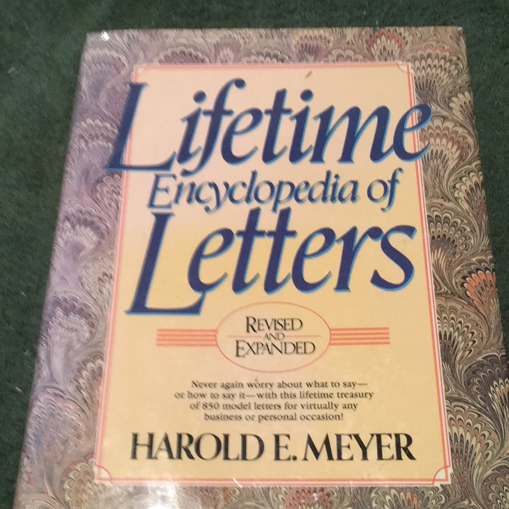 “Lifetime Encyclopedia of Letters” Hardcover